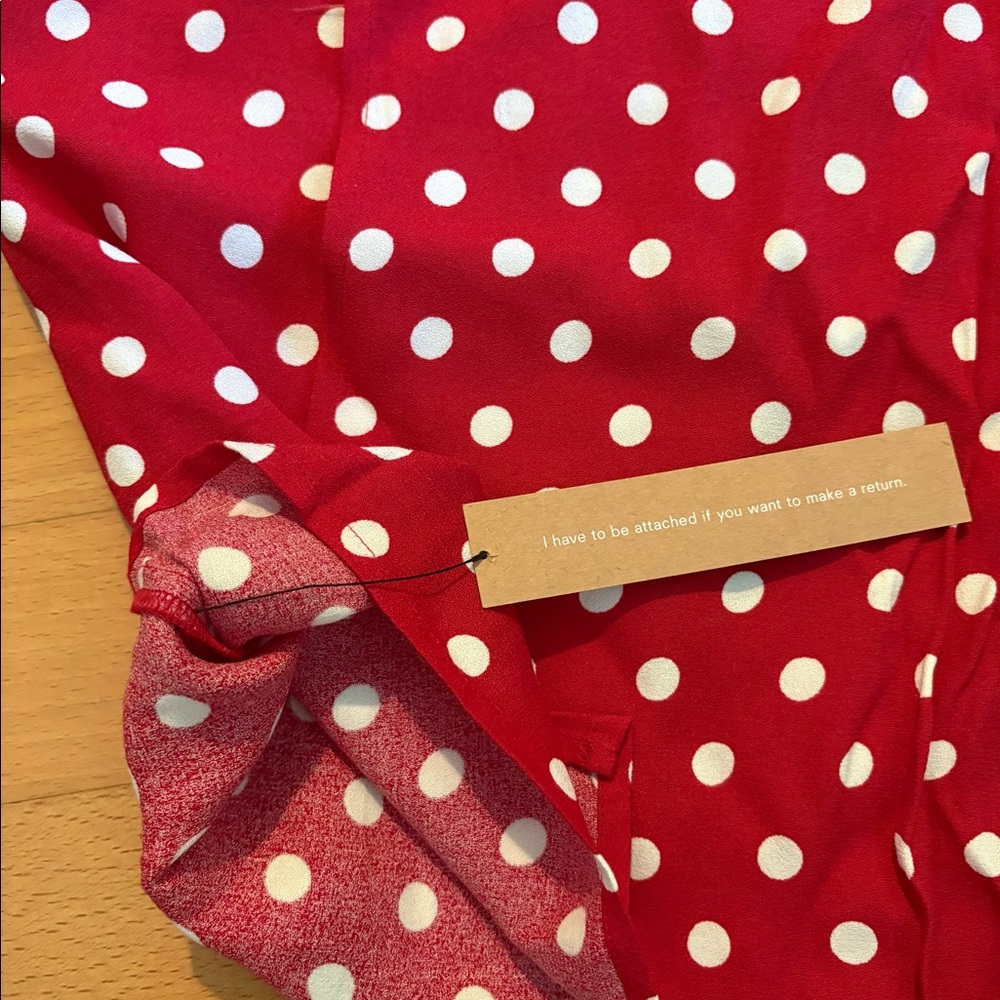 Reformation Red Voyage Polka Dot Top & Skirt Set - Picture 7 of 8